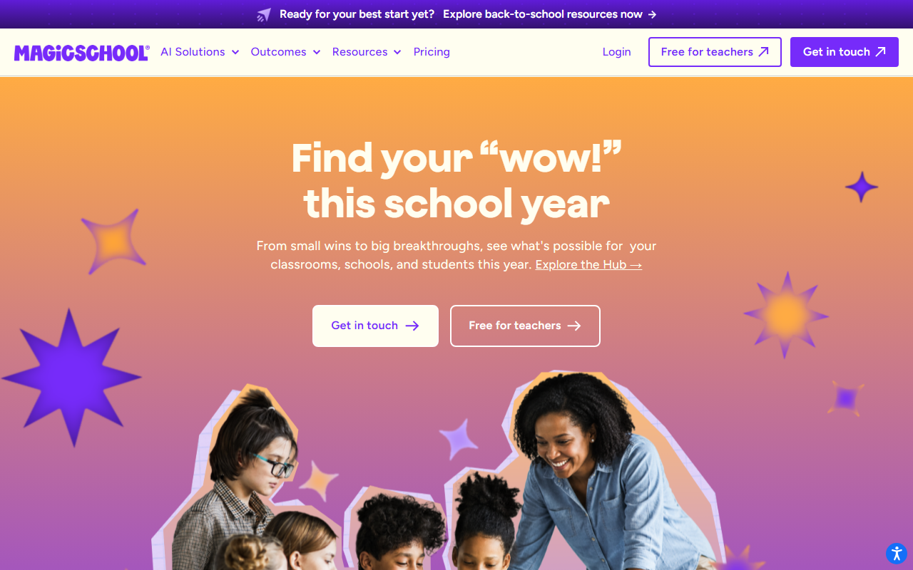 MagicSchool's homepage — the most feature-rich of the best AI tools for teachers